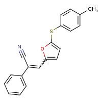 (2Z)-3-{5-[(4-methylphenyl)sulfanyl]furan-2-yl}-2-phenylprop-2-enenitrile