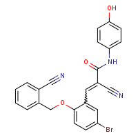 (2Z)-3-{5-bromo-2-[(2-cyanophenyl)methoxy]phenyl}-2-cyano-N-(4-hydroxyphenyl)prop-2-enamide
