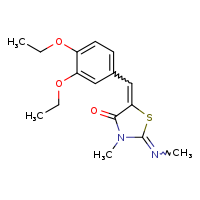 (2Z,5E)-5-[(3,4-diethoxyphenyl)methylidene]-3-methyl-2-(methylimino)-1,3-thiazolidin-4-one