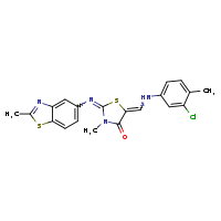 (2Z,5E)-5-{[(3-chloro-4-methylphenyl)amino]methylidene}-3-methyl-2-[(2-methyl-1,3-benzothiazol-5-yl)imino]-1,3-thiazolidin-4-one
