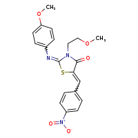 (2Z,5Z)-3-(2-methoxyethyl)-2-[(4-methoxyphenyl)imino]-5-[(4-nitrophenyl)methylidene]-1,3-thiazolidin-4-one