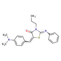 (2Z,5Z)-5-{[4-(dimethylamino)phenyl]methylidene}-2-(phenylimino)-3-propyl-1,3-thiazolidin-4-one