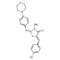 (2Z,5Z)-5-[(4-hydroxyphenyl)methylidene]-3-methyl-2-{[4-(morpholin-4-yl)phenyl]imino}-1,3-thiazolidin-4-one