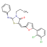(2Z,5Z)-5-{[5-(2,3-dichlorophenyl)furan-2-yl]methylidene}-2-(phenylimino)-3-propyl-1,3-thiazolidin-4-one
