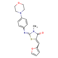 (2Z,5Z)-5-(furan-2-ylmethylidene)-3-methyl-2-{[4-(morpholin-4-yl)phenyl]imino}-1,3-thiazolidin-4-one