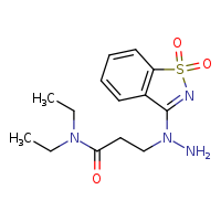 3-[1-(1,1-dioxo-1??,2-benzothiazol-3-yl)hydrazin-1-yl]-N,N-diethylpropanamide