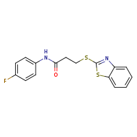 3-(1,3-benzothiazol-2-ylsulfanyl)-N-(4-fluorophenyl)propanamide