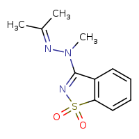 3-[1-methyl-2-(propan-2-ylidene)hydrazin-1-yl]-1??,2-benzothiazole-1,1-dione