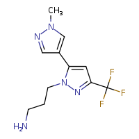 3-[1'-methyl-5-(trifluoromethyl)-[3,4'-bipyrazol]-2-yl]propan-1-amine