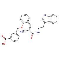 3-{2-[(1E)-2-cyano-2-{[2-(1H-indol-3-yl)ethyl]carbamoyl}eth-1-en-1-yl]phenoxymethyl}benzoic acid