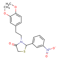 3-[2-(3,4-dimethoxyphenyl)ethyl]-2-(3-nitrophenyl)-1,3-thiazolidin-4-one