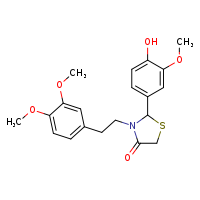 3-[2-(3,4-dimethoxyphenyl)ethyl]-2-(4-hydroxy-3-methoxyphenyl)-1,3-thiazolidin-4-one