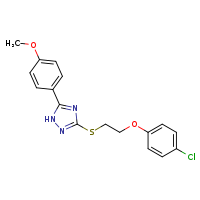 3-{[2-(4-chlorophenoxy)ethyl]sulfanyl}-5-(4-methoxyphenyl)-1H-1,2,4-triazole