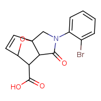 3-(2-bromophenyl)-4-oxo-10-oxa-3-azatricyclo[5.2.1.0¹,?]dec-8-ene-6-carboxylic acid