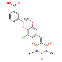 3-{2-chloro-4-[(1,3-dimethyl-2,4,6-trioxo-1,3-diazinan-5-ylidene)methyl]-6-methoxyphenoxymethyl}benzoic acid