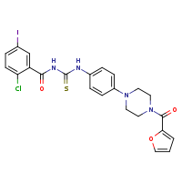 3-(2-chloro-5-iodobenzoyl)-1-{4-[4-(furan-2-carbonyl)piperazin-1-yl]phenyl}thiourea
