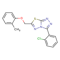 3-(2-chlorophenyl)-6-(2-methylphenoxymethyl)-[1,2,4]triazolo[3,4-b][1,3,4]thiadiazole
