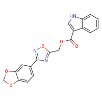 [3-(2H-1,3-benzodioxol-5-yl)-1,2,4-oxadiazol-5-yl]methyl 1H-indole-3-carboxylate