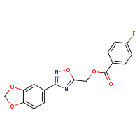[3-(2H-1,3-benzodioxol-5-yl)-1,2,4-oxadiazol-5-yl]methyl 4-fluorobenzoate