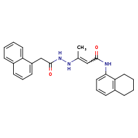 3-[2-(naphthalen-1-yl)acetohydrazido]-N-(5,6,7,8-tetrahydronaphthalen-1-yl)but-2-enamide
