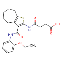 3-({3-[(2-ethoxyphenyl)carbamoyl]-4H,5H,6H,7H,8H-cyclohepta[b]thiophen-2-yl}carbamoyl)propanoic acid