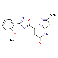 3-[3-(2-methoxyphenyl)-1,2,4-oxadiazol-5-yl]-N-(5-methyl-1,3,4-thiadiazol-2-yl)propanamide