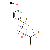 3,3,3-trifluoro-N-{1,1,1,3,3,3-hexafluoro-2-[(4-methoxyphenyl)amino]propan-2-yl}-2-(trifluoromethyl)propanamide
