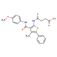 3-({3-[(4-methoxyphenyl)carbamoyl]-4-methyl-5-phenylthiophen-2-yl}carbamoyl)propanoic acid