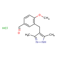 3-[(3,5-dimethyl-1H-pyrazol-4-yl)methyl]-4-methoxybenzaldehyde hydrochloride