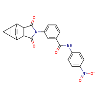 3-{3,5-dioxo-4-azatetracyclo[5.3.2.0²,?.0?,¹?]dodec-11-en-4-yl}-N-(4-nitrophenyl)benzamide