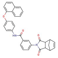 3-{3,5-dioxo-4-azatricyclo[5.2.1.0²,?]dec-8-en-4-yl}-N-[4-(naphthalen-1-yloxy)phenyl]benzamide