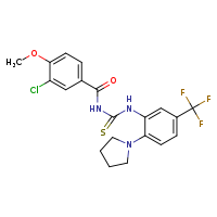 3-(3-chloro-4-methoxybenzoyl)-1-[2-(pyrrolidin-1-yl)-5-(trifluoromethyl)phenyl]thiourea