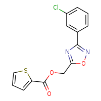 [3-(3-chlorophenyl)-1,2,4-oxadiazol-5-yl]methyl thiophene-2-carboxylate