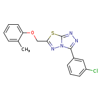 3-(3-chlorophenyl)-6-(2-methylphenoxymethyl)-[1,2,4]triazolo[3,4-b][1,3,4]thiadiazole