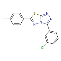 3-(3-chlorophenyl)-6-(4-fluorophenyl)-[1,2,4]triazolo[3,4-b][1,3,4]thiadiazole