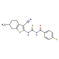 3-(3-cyano-6-methyl-4,5,6,7-tetrahydro-1-benzothiophen-2-yl)-1-(4-fluorobenzoyl)thiourea