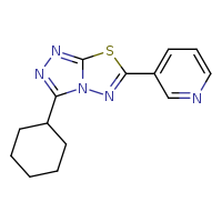 3-{3-cyclohexyl-[1,2,4]triazolo[3,4-b][1,3,4]thiadiazol-6-yl}pyridine