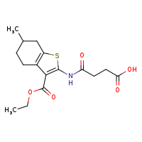 3-{[3-(ethoxycarbonyl)-6-methyl-4,5,6,7-tetrahydro-1-benzothiophen-2-yl]carbamoyl}propanoic acid