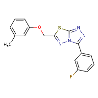 3-(3-fluorophenyl)-6-(3-methylphenoxymethyl)-[1,2,4]triazolo[3,4-b][1,3,4]thiadiazole