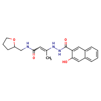 3-[(3-hydroxynaphthalen-2-yl)formohydrazido]-N-(oxolan-2-ylmethyl)but-2-enamide