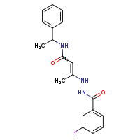 3-[(3-iodophenyl)formohydrazido]-N-(1-phenylethyl)but-2-enamide