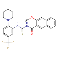 3-(3-methoxynaphthalene-2-carbonyl)-1-[2-(piperidin-1-yl)-5-(trifluoromethyl)phenyl]thiourea