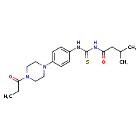 3-(3-methylbutanoyl)-1-[4-(4-propanoylpiperazin-1-yl)phenyl]thiourea