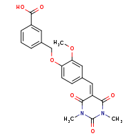 3-{4-[(1,3-dimethyl-2,4,6-trioxo-1,3-diazinan-5-ylidene)methyl]-2-methoxyphenoxymethyl}benzoic acid