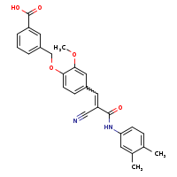 3-{4-[(1E)-2-cyano-2-[(3,4-dimethylphenyl)carbamoyl]eth-1-en-1-yl]-2-methoxyphenoxymethyl}benzoic acid
