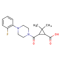3-[4-(2-fluorophenyl)piperazine-1-carbonyl]-2,2-dimethylcyclopropane-1-carboxylic acid