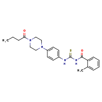3-[4-(4-butanoylpiperazin-1-yl)phenyl]-1-(2-methylbenzoyl)thiourea