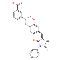 3-(4-{[(4E)-2,5-dioxo-1-phenylimidazolidin-4-ylidene]methyl}-2-methoxyphenoxymethyl)benzoic acid