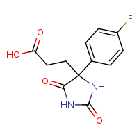 3-[4-(4-fluorophenyl)-2,5-dioxoimidazolidin-4-yl]propanoic acid
