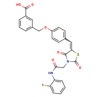 3-(4-{[(5E)-3-{[(2-fluorophenyl)carbamoyl]methyl}-2,4-dioxo-1,3-thiazolidin-5-ylidene]methyl}phenoxymethyl)benzoic acid